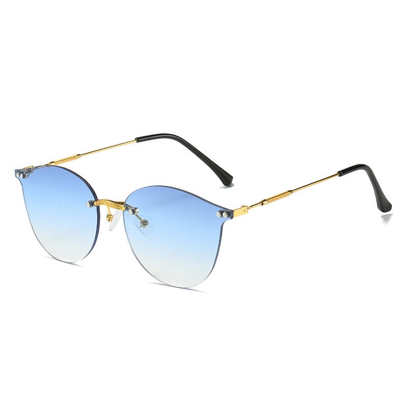 Damen modische Sonnenbrille mit innovativem Metallrahmen und flexibler Nasenauflage Karnz
