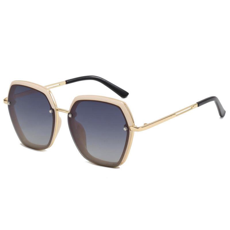 Damen Modische Sonnenbrille im trendigen Hexagon-Design Karnz