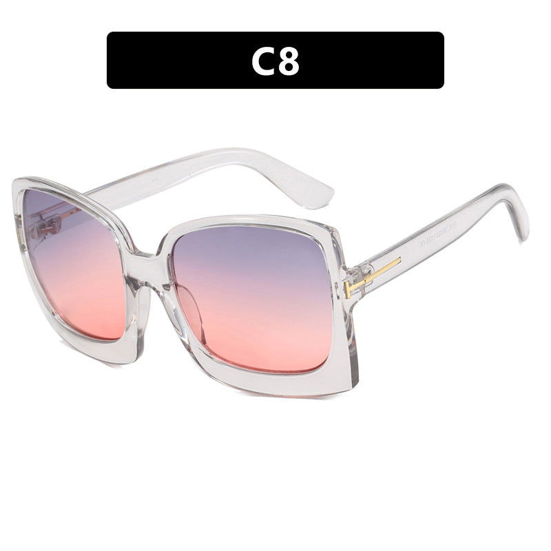 Damen oversized Sonnenbrille im modernen quadratischen Design mit verspiegelten Gläsern Karnz