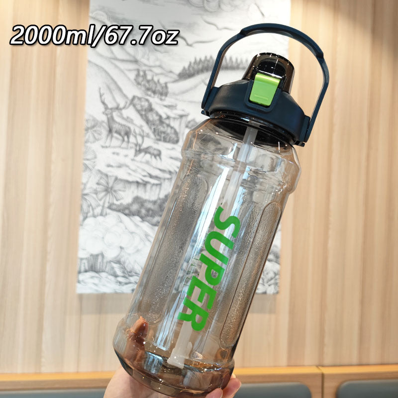 Damen praktische Trinkflasche mit großem Fassungsvermögen und auslaufsicherem Deckel Karnz