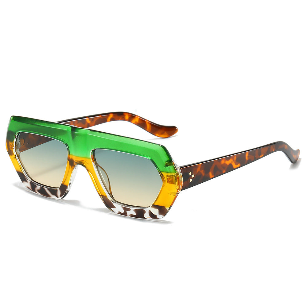Damen modische optische Brille im extravaganten Hexagon-Design Karnz