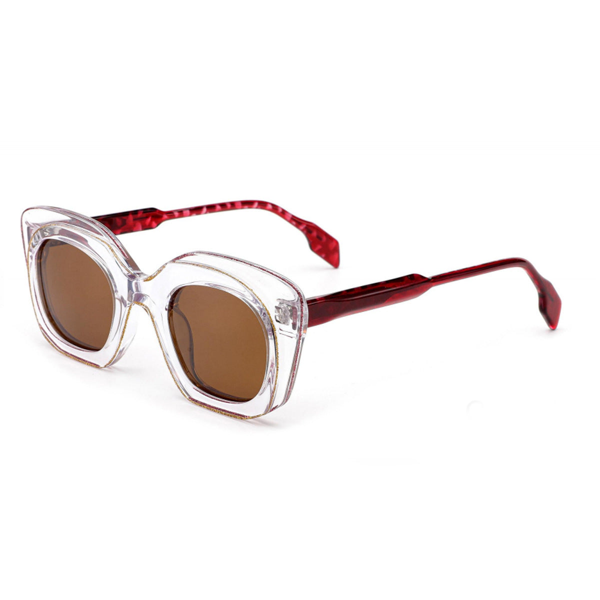 Damen Sonnenbrille mit breitem, modernem Rahmen Karnz