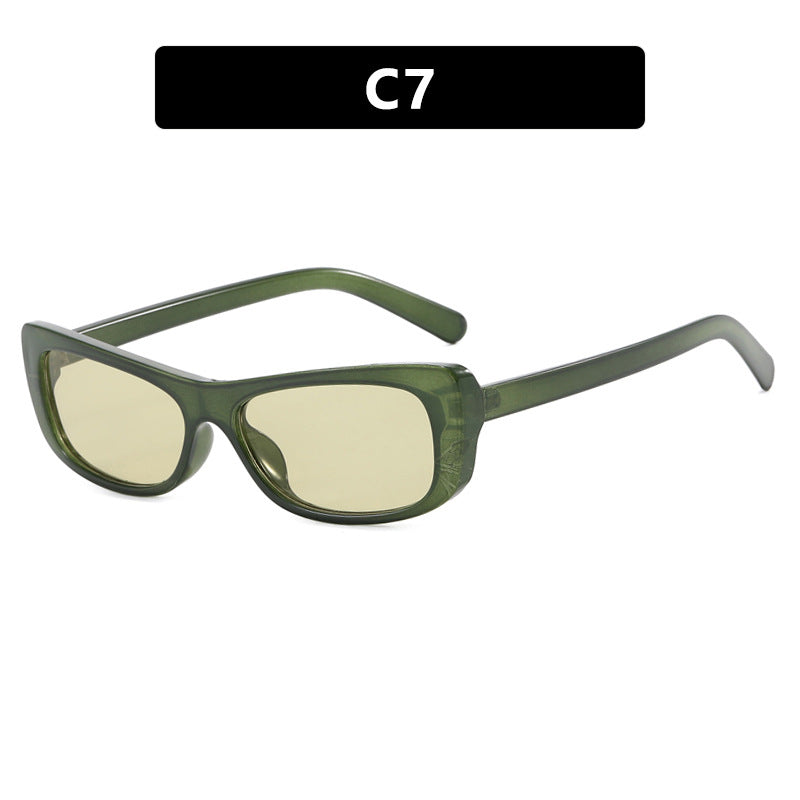 Damen Trendige rechteckige Sonnenbrille Karnz
