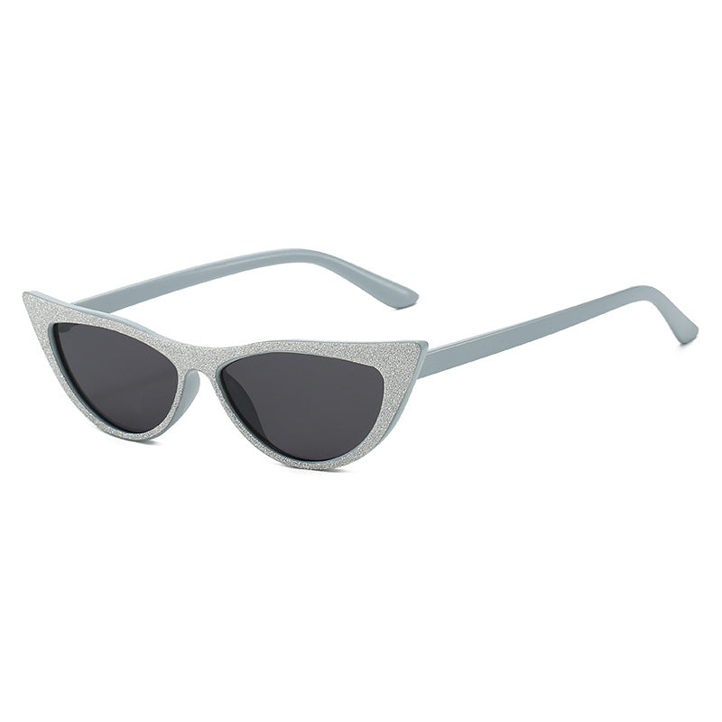 Damen Cat-Eye Sonnenbrille mit glitzerndem Rahmen Karnz