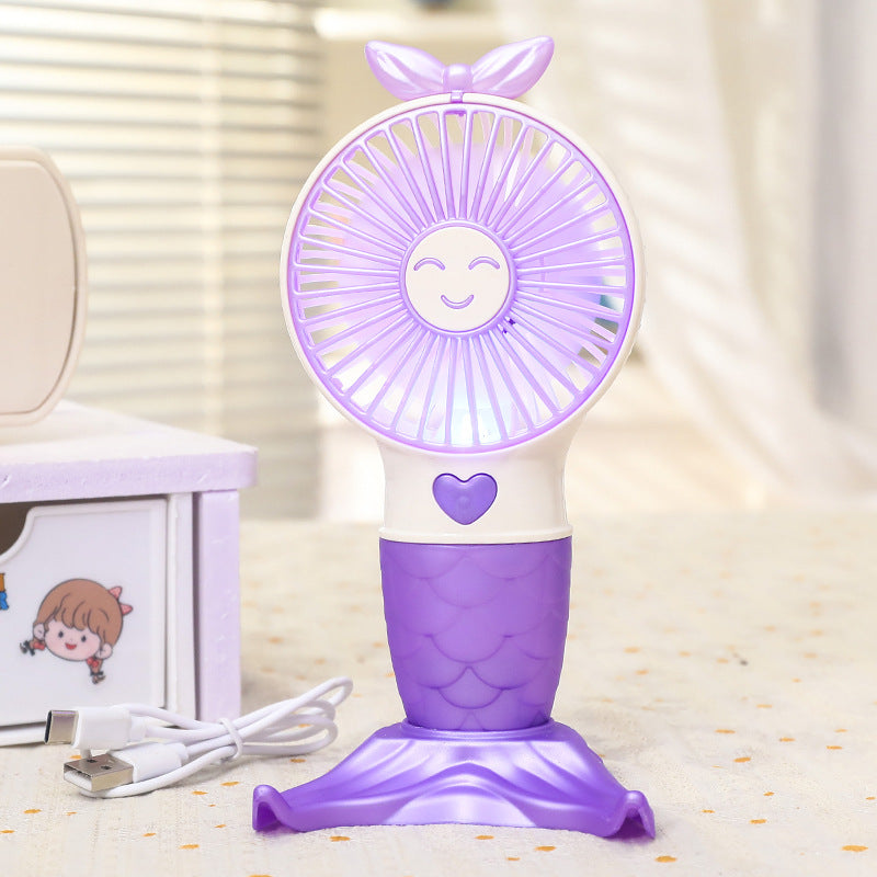 Damen Tragbarer Handventilator mit Meerjungfrau-Design Karnz