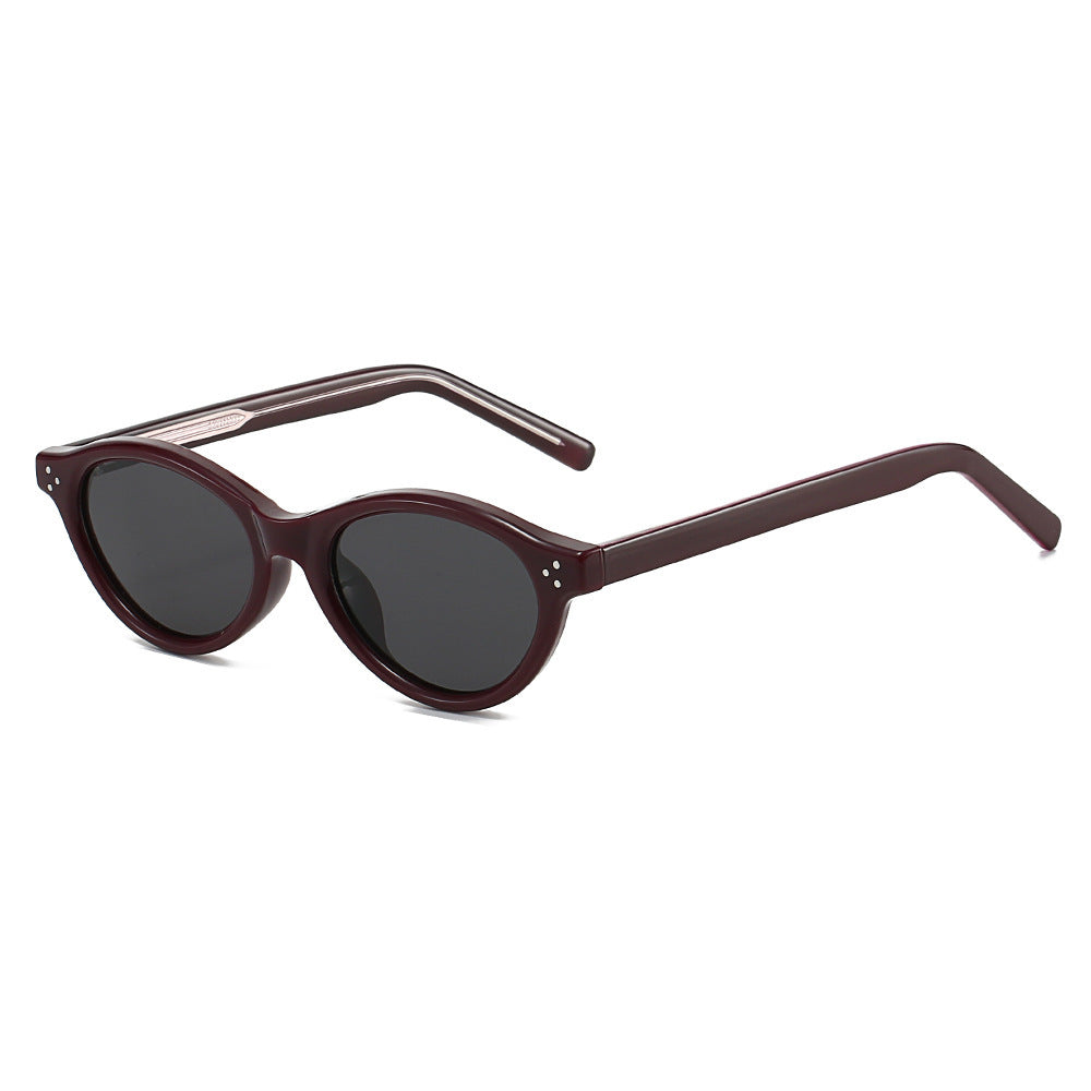 Damen Cat-Eye Sonnenbrille mit elegantem, transparentem Rahmen und UV400-Schutz Karnz