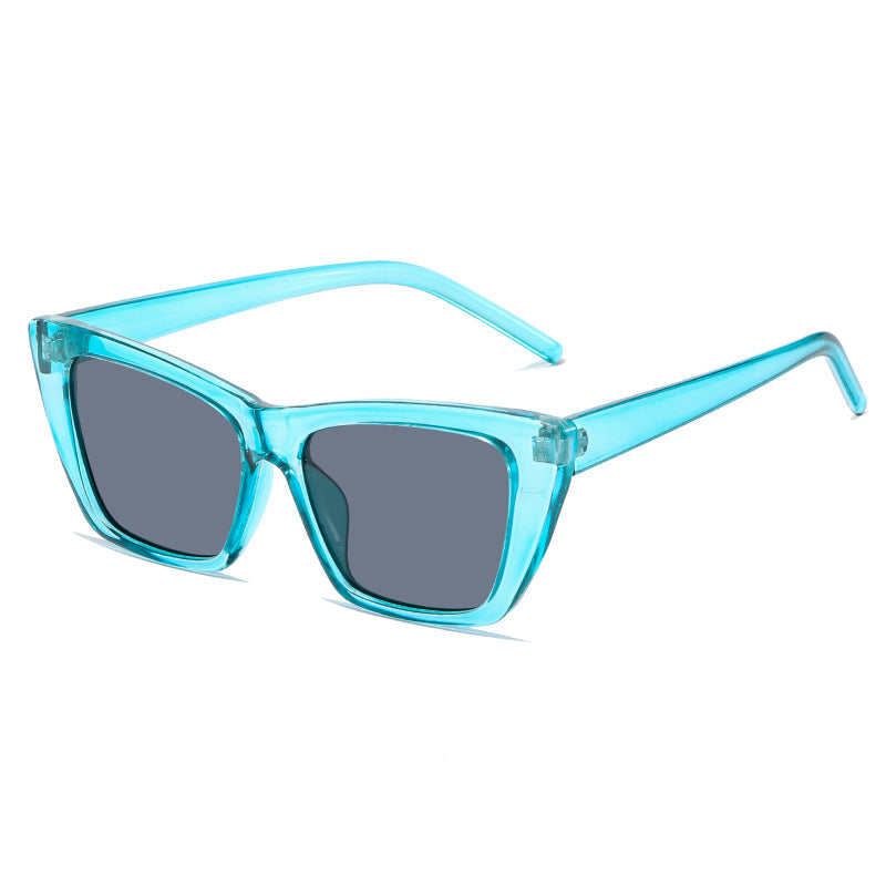 Damen trendige oversized Sonnenbrille mit innovativem transparentem Rahmen Karnz