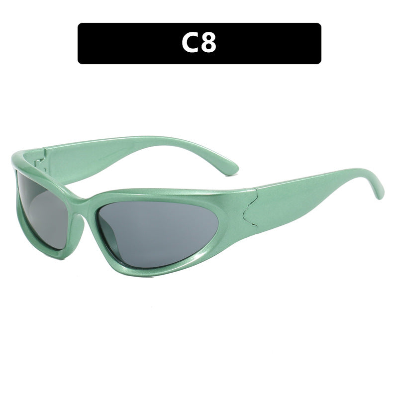 Damen sportliche Sonnenbrille mit ergonomischem Design und schützendem UV-Filter Karnz