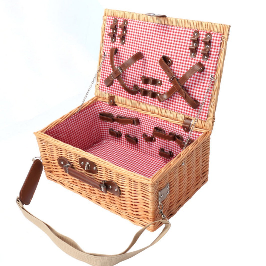 Damen Picknickkorb mit Geschirrset und Trageschultergurt Karnz