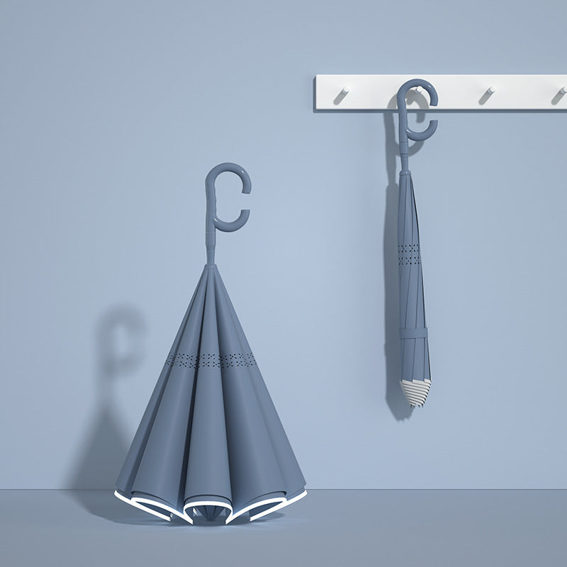 Damen innovativer Mini-Faltschirm mit ergonomischem Handgriff Karnz