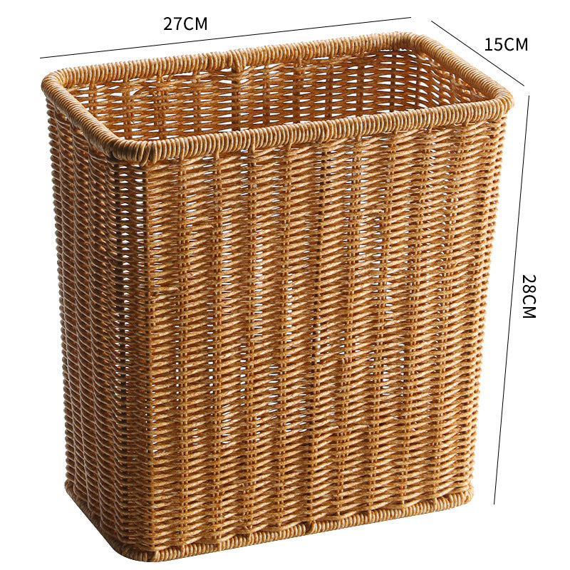 Unisex Rechteckiger Aufbewahrungskorb aus handgewebtem Material Karnz