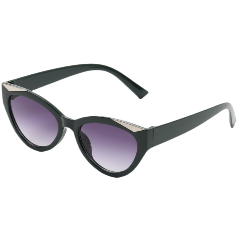 Damen elegante Cat-Eye Sonnenbrille mit luxuriösem Details Karnz