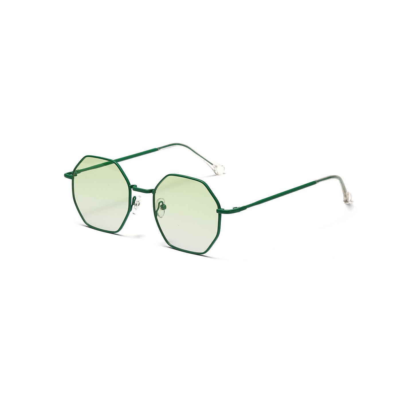 Damen octagonale Sonnenbrille mit eleganten Metallakzenten Karnz