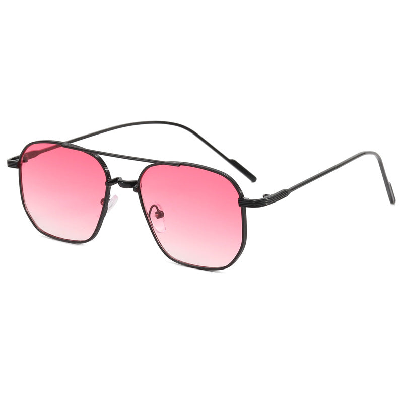 Damen modische geometrische Brille mit elegantem Metallrahmen Karnz