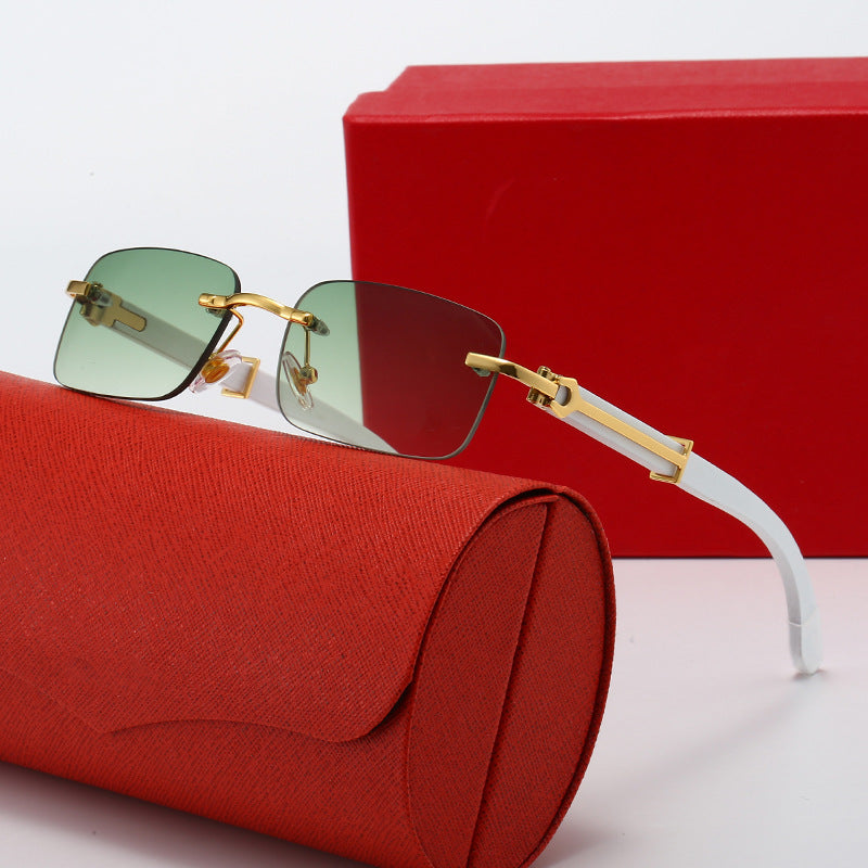 Damen modische Sonnenbrille mit elegantem Metallgestell und polarisierten Gläsern Karnz