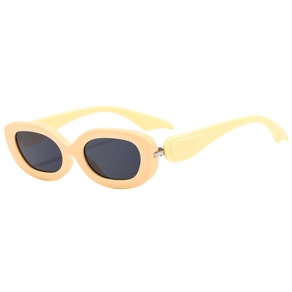 Damen modische Sonnenbrille mit stilvollem geschwungenem Rahmen Karnz