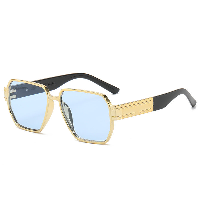 Damen moderne Oversized-Sonnenbrille mit asymmetrischem Rahmen Karnz