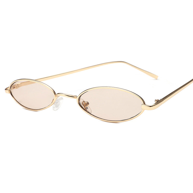 Damen elegante Sonnenbrille im ovalen Metallrahmen Karnz