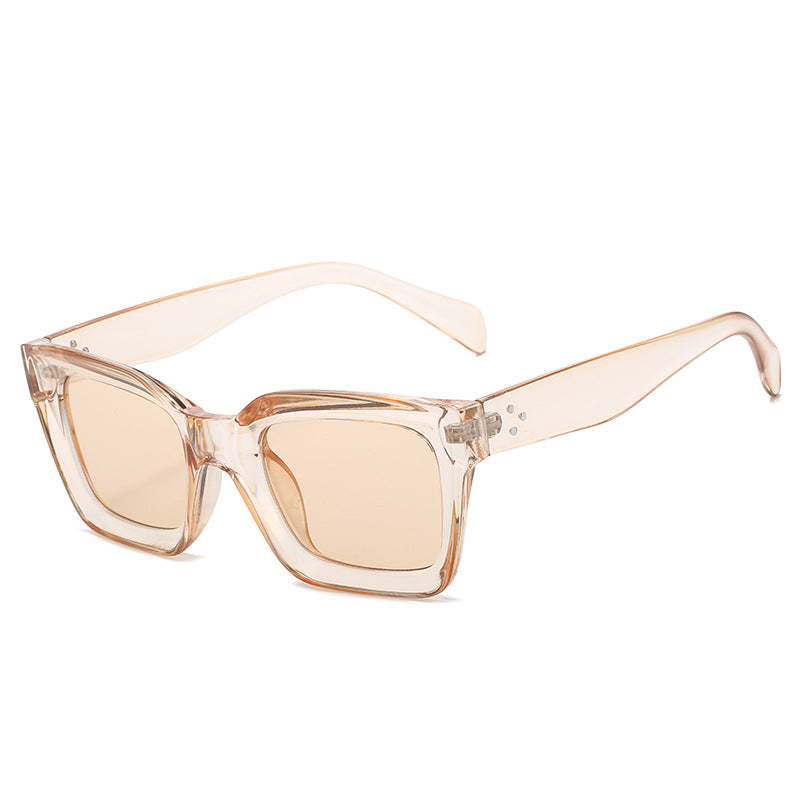 Damen modische quadratische Sonnenbrille mit elegantem, breitem Rahmen Karnz