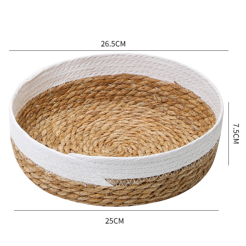 Unisex runder Aufbewahrungskorb mit eleganter Textileinfassung Karnz