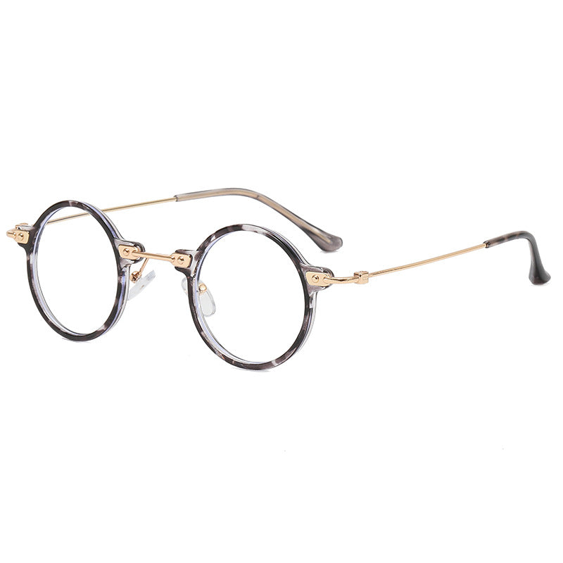 Damen runde Brille mit filigranem Metallrahmen Karnz