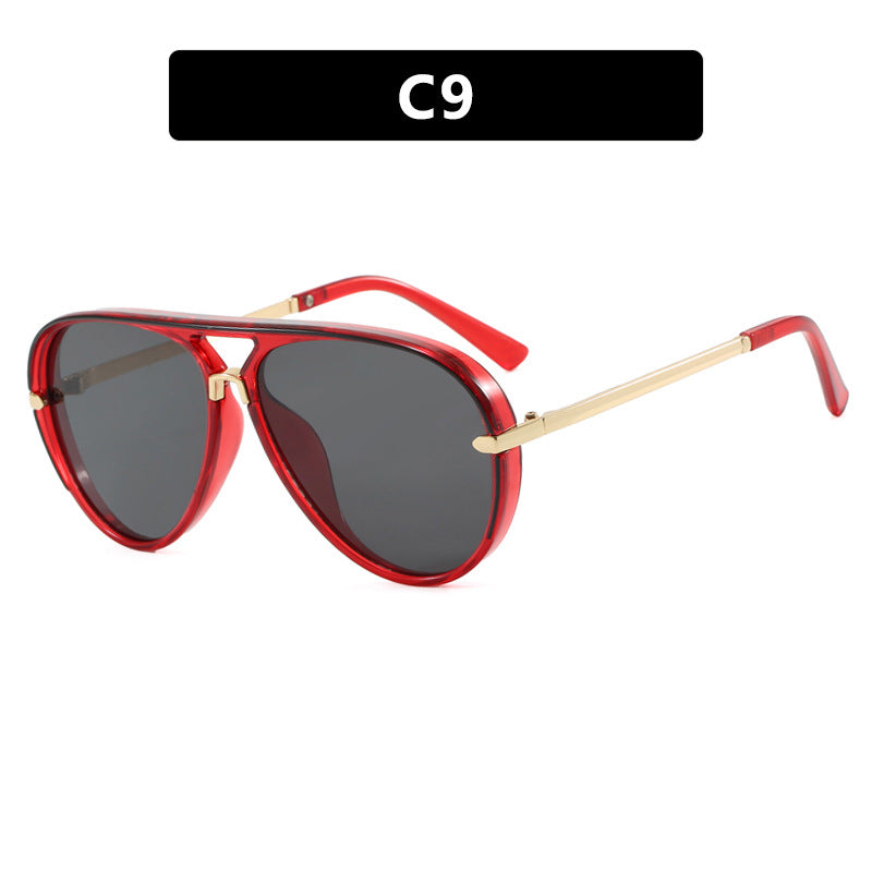 Damen modische Piloten-Sonnenbrille mit eleganten Metallakzenten Karnz