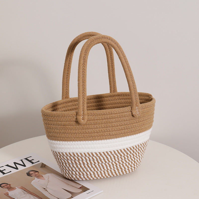 Damen Modische Strandtasche aus geflochtenem Damenmaterial Karnz