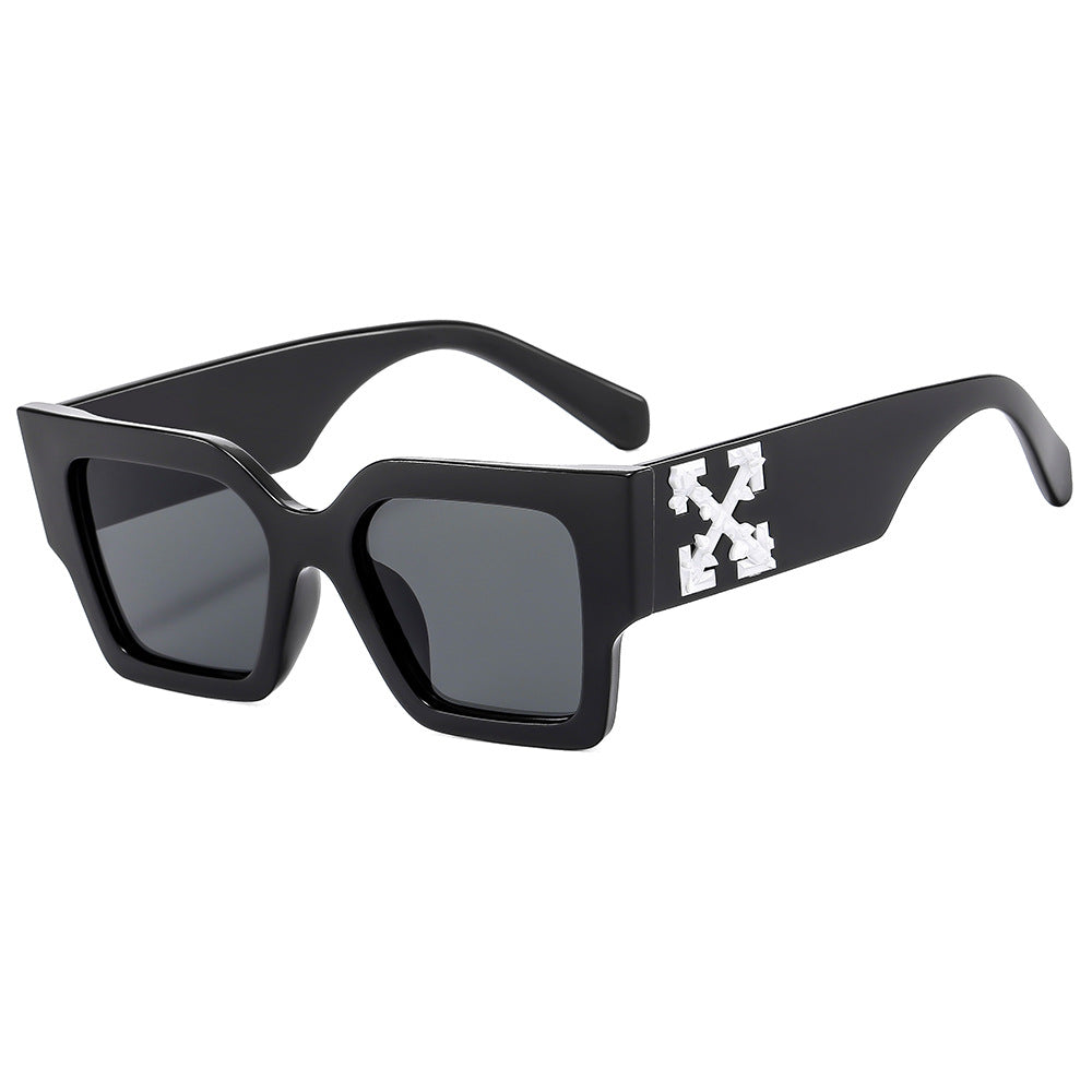 Damen Designer-Sonnenbrille mit auffälligem geometrischen Rahmen Karnz