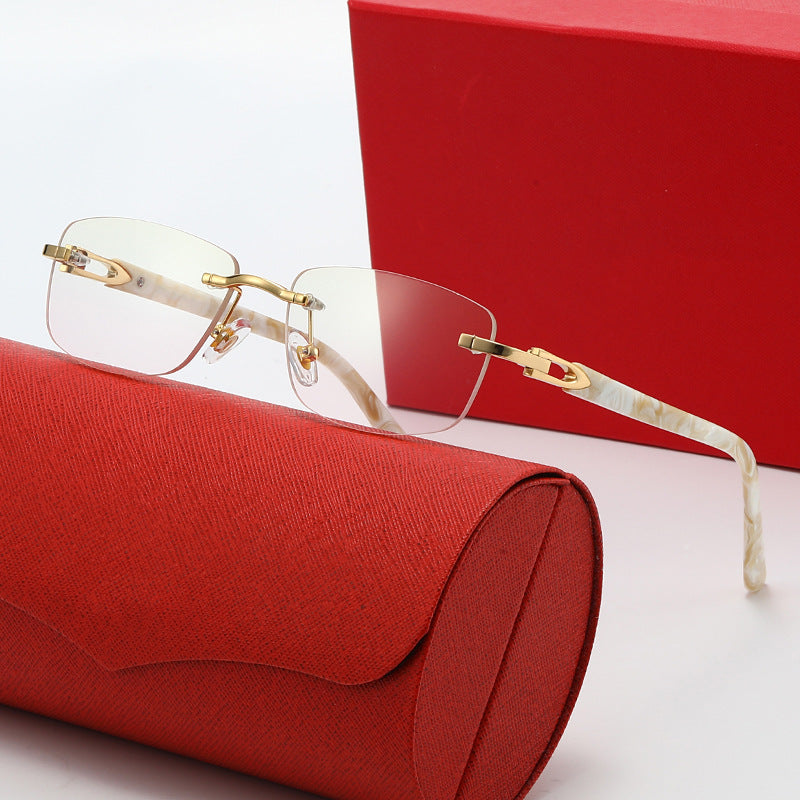 Damen elegante und modische Brille mit filigranem Metallrahmen Karnz