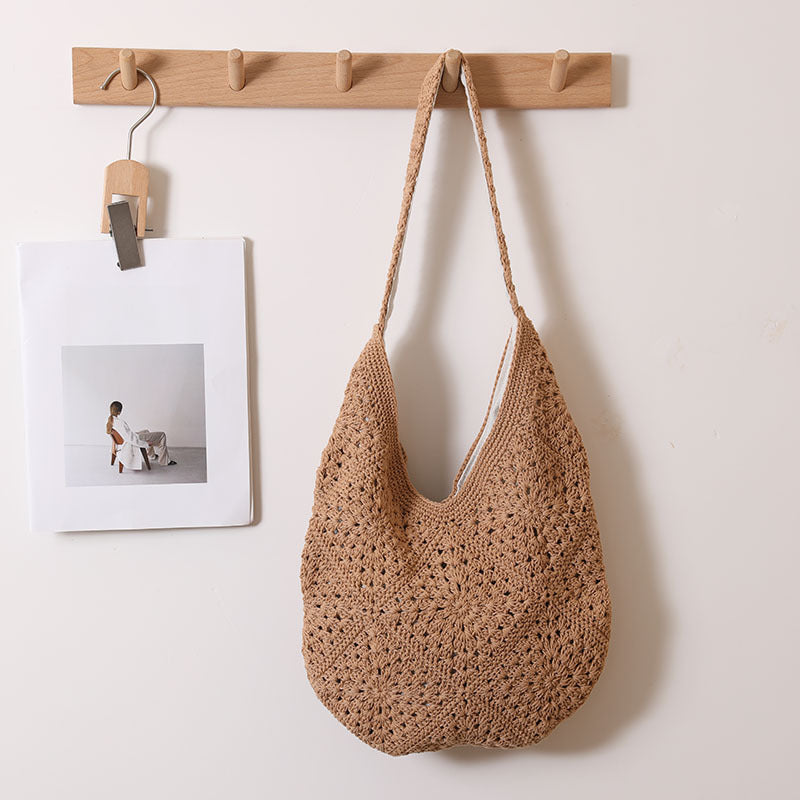 Damen Handgefertigte Makramee-Shopper-Tasche Karnz