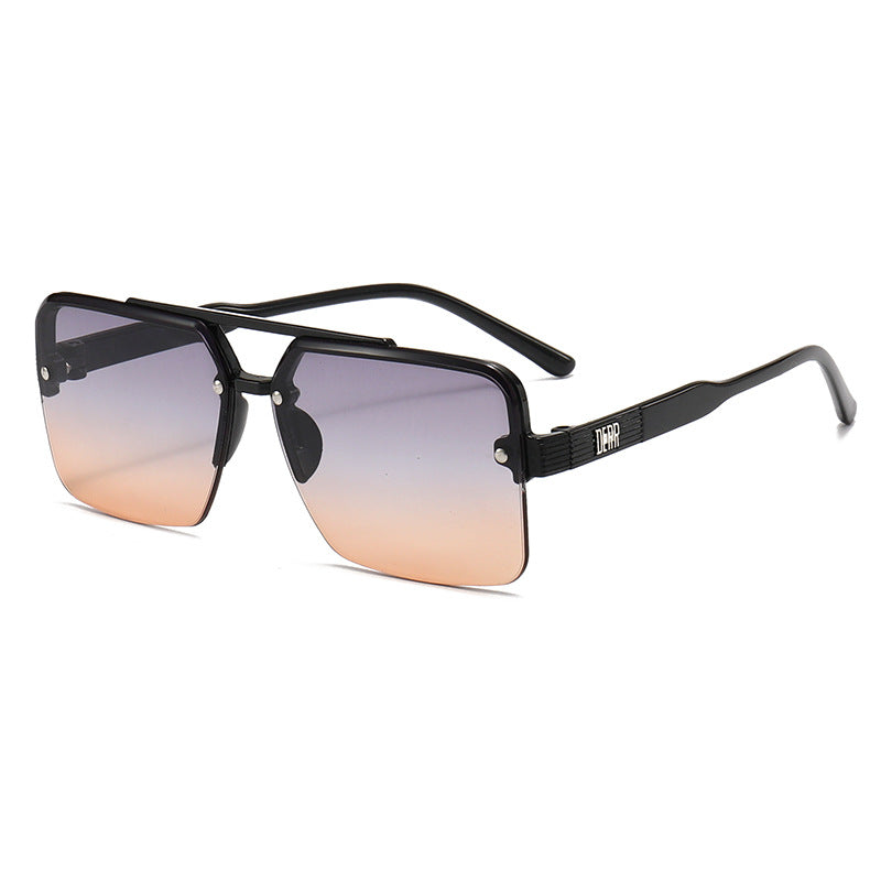 Damen modische quadratische Sonnenbrille mit Farbverlauf Karnz