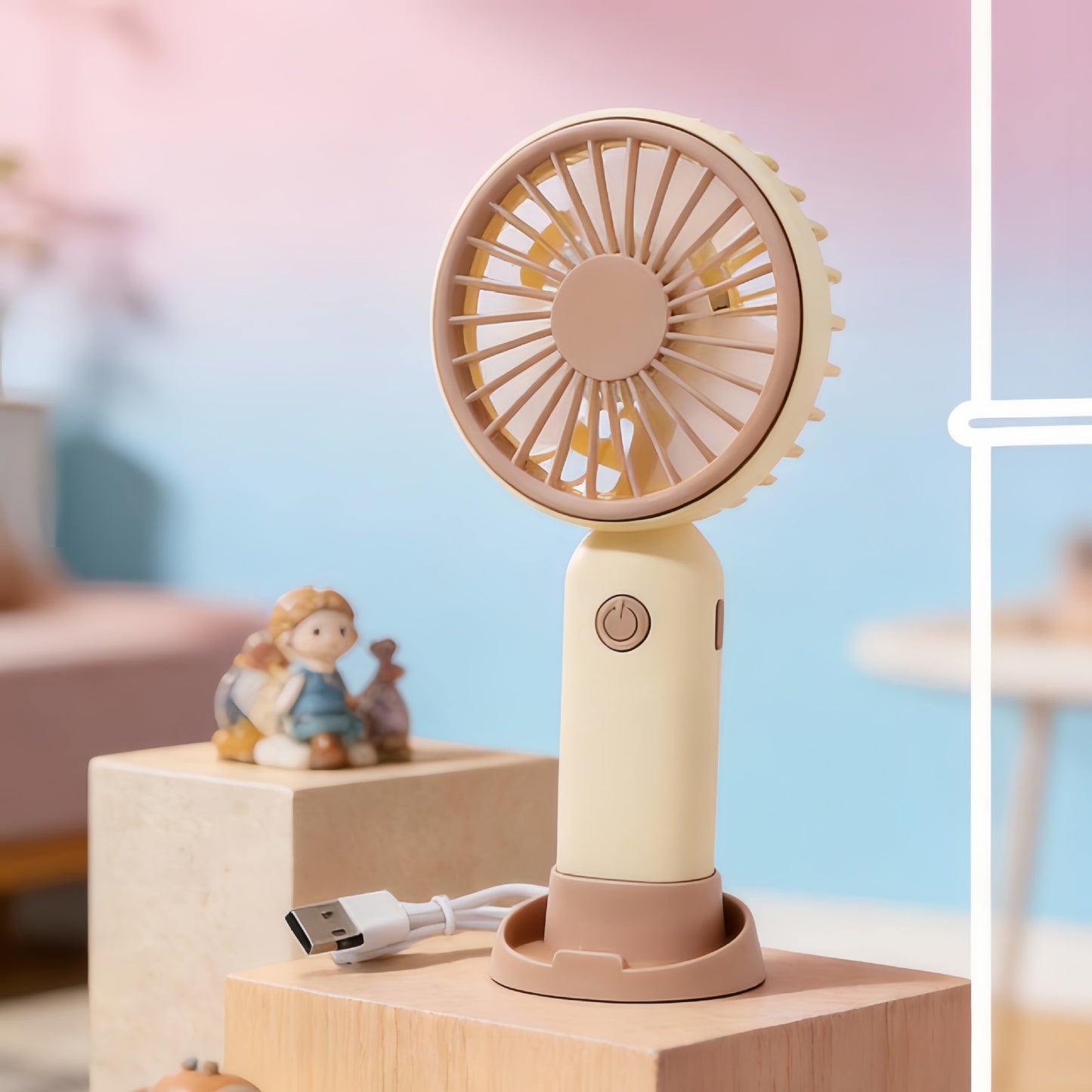 Damen Tragbarer USB Handventilator mit Flexibilität Karnz