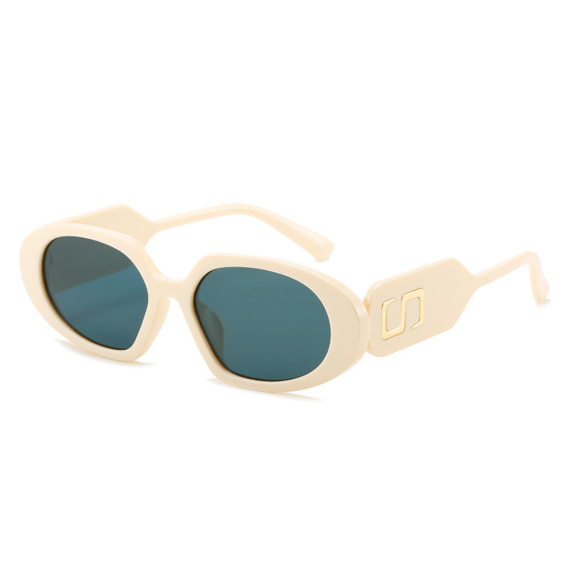 Damen modische Sonnenbrille mit einzigartigem Design und stylischem Logo Karnz