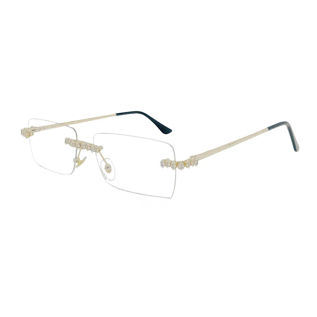 Damen Modische Sonnenbrille im extravaganten Design mit funkelndem Rahmen Karnz