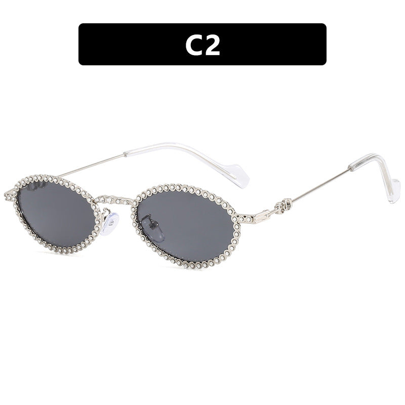 Damen extravagante Sonnenbrille mit originellem Rahmen und modernen Gläsern Karnz