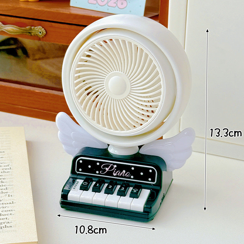Damen Kreativ Handventilator im süßen Klavierdesign Karnz