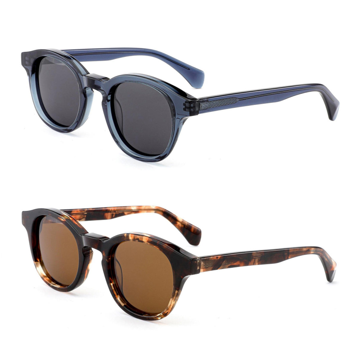 Damen modische Sonnenbrille im stilvollen Rundrahmen Karnz
