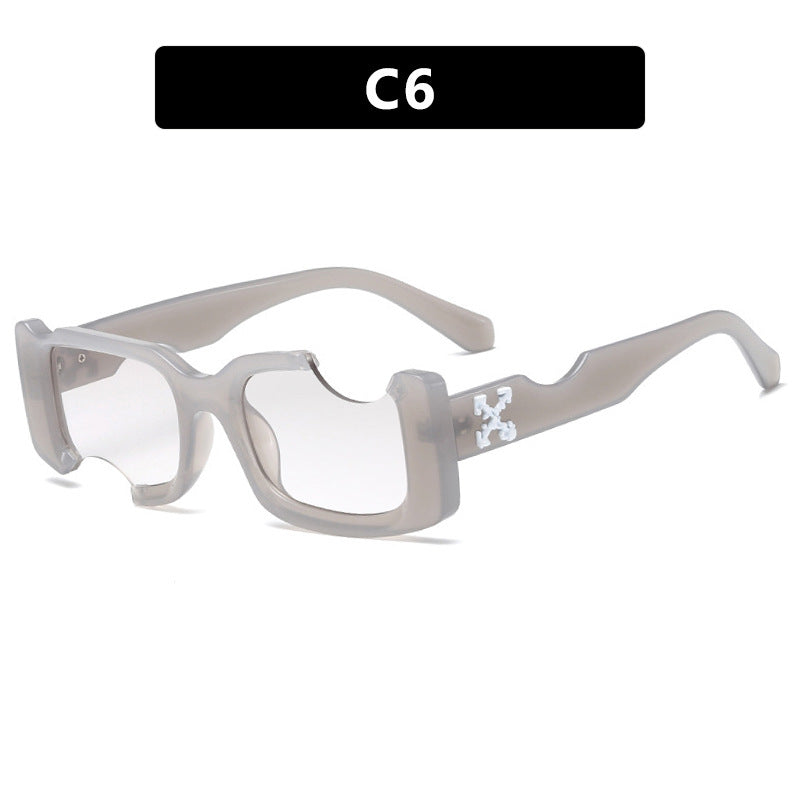 Damen modische Sonnenbrille mit markantem Design und robustem Kunststoffrahmen Karnz