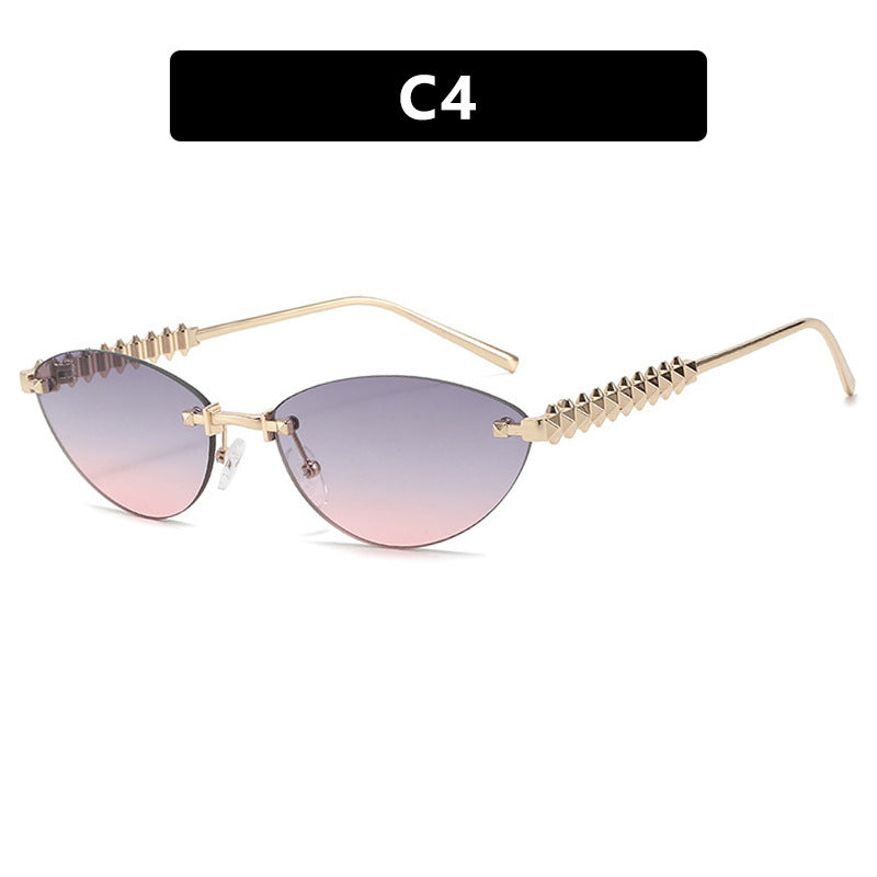 Damen Sonnenbrille im modernen, geometrischen Design mit stylishem Metallrahmen und UV-Schutz Karnz