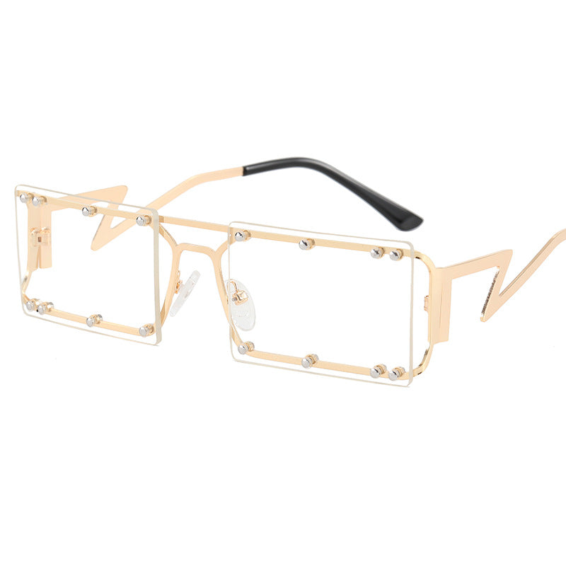 Damen Modische Sonnenbrille mit auffälligem geometrischem Design Karnz