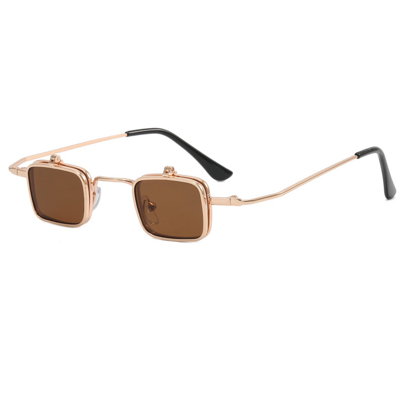 Damen Designer-Sonnenbrille mit quadratischem Metallrahmen Karnz