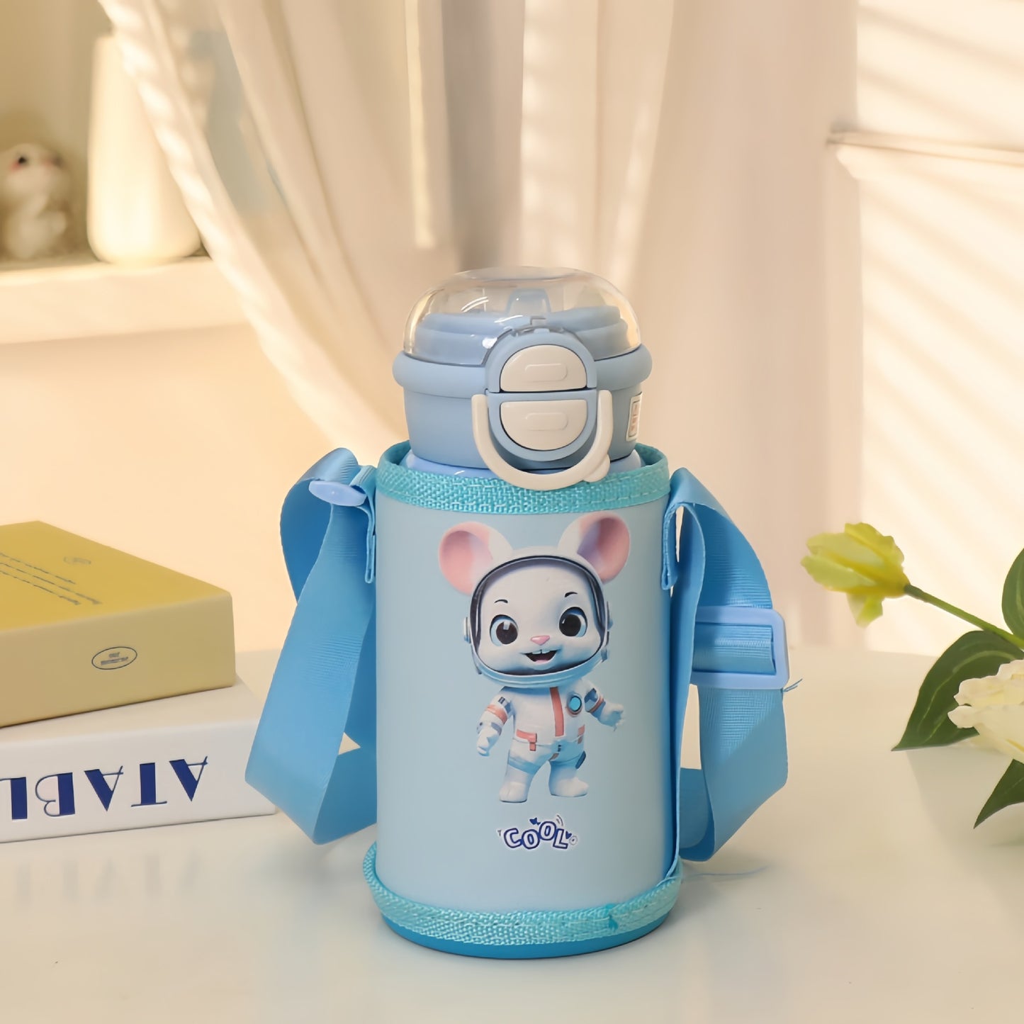 Damen Isolierte Trinkflasche mit kinderfreundlichem Design und verstellbarem Tragesystem Karnz