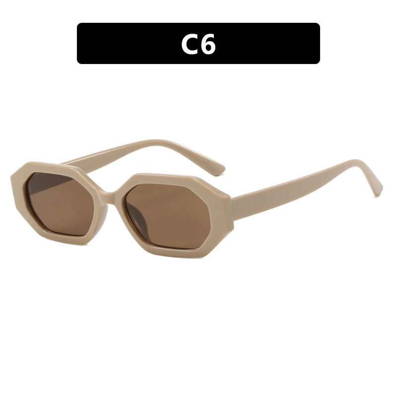 Damen auffällige Sonnenbrille im modernen achteckigen Design Karnz