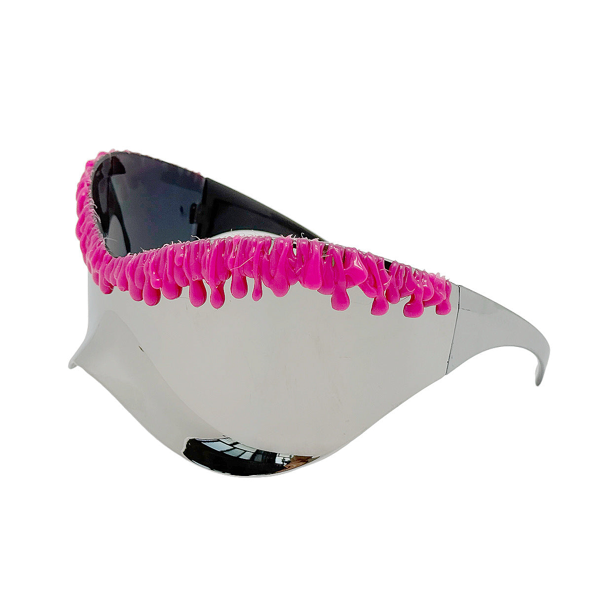 Damen futuristische Schutzbrille mit einzigartigem Wellenrahmen Karnz