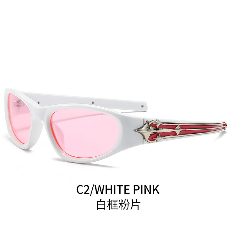 Damen Sportliche Sonnenbrille im modernen Design mit stylischem Metallrahmen Karnz
