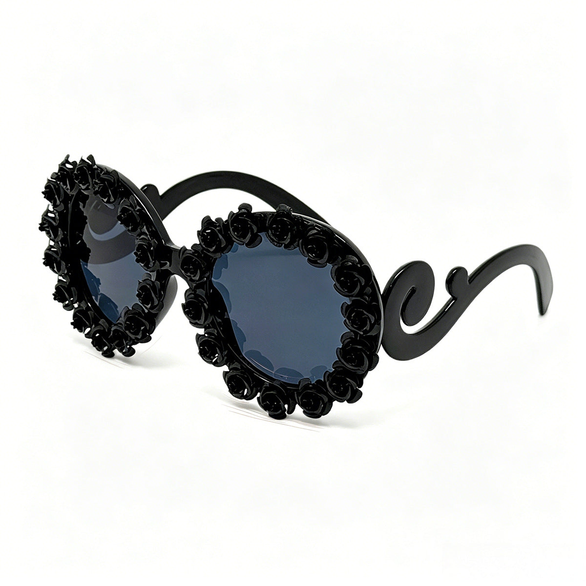 Damen Designer-Sonnenbrille mit floralen Akzenten Karnz