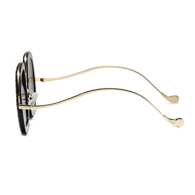 Damen geometrische Sonnenbrille mit luxuriösem Rahmen Karnz