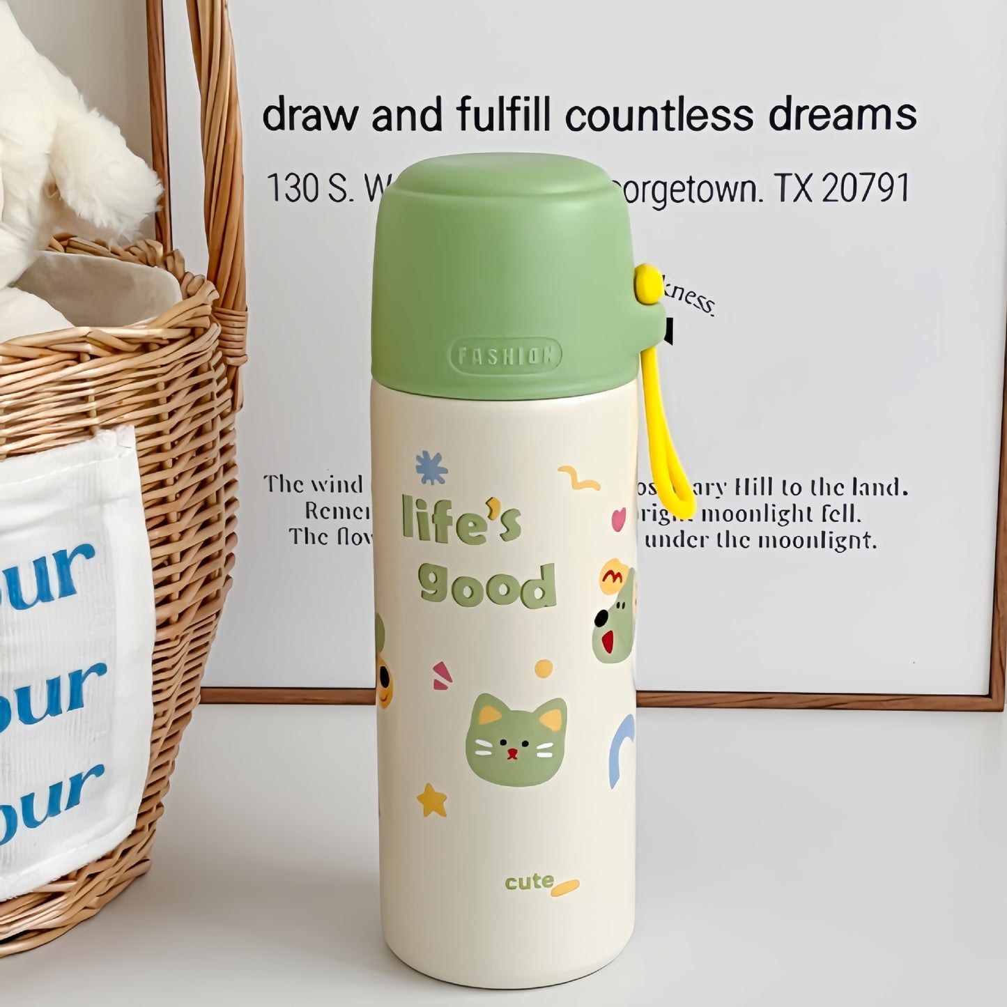 Damen Isolierte Trinkflasche mit fröhlichem Tierdesign Karnz