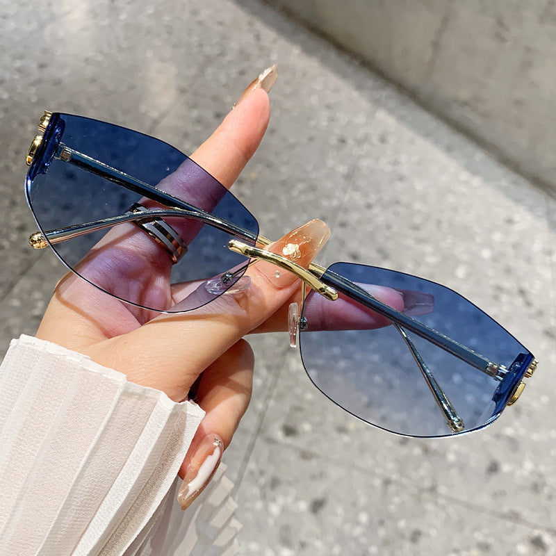 Damen modische Sonnenbrille mit innovativem Schecken-Design Karnz