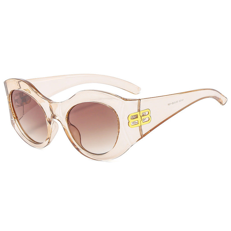 Damen Designer Cat-Eye Sonnenbrille mit elegantem Profil und UV-Schutz Karnz